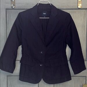 GAP Women's Lightweight Navy Blazer size 2 Linen & Cotton Fabric